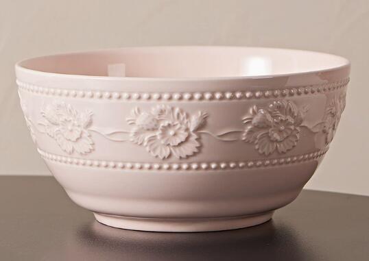 bol à soupe rose de 8 pouces