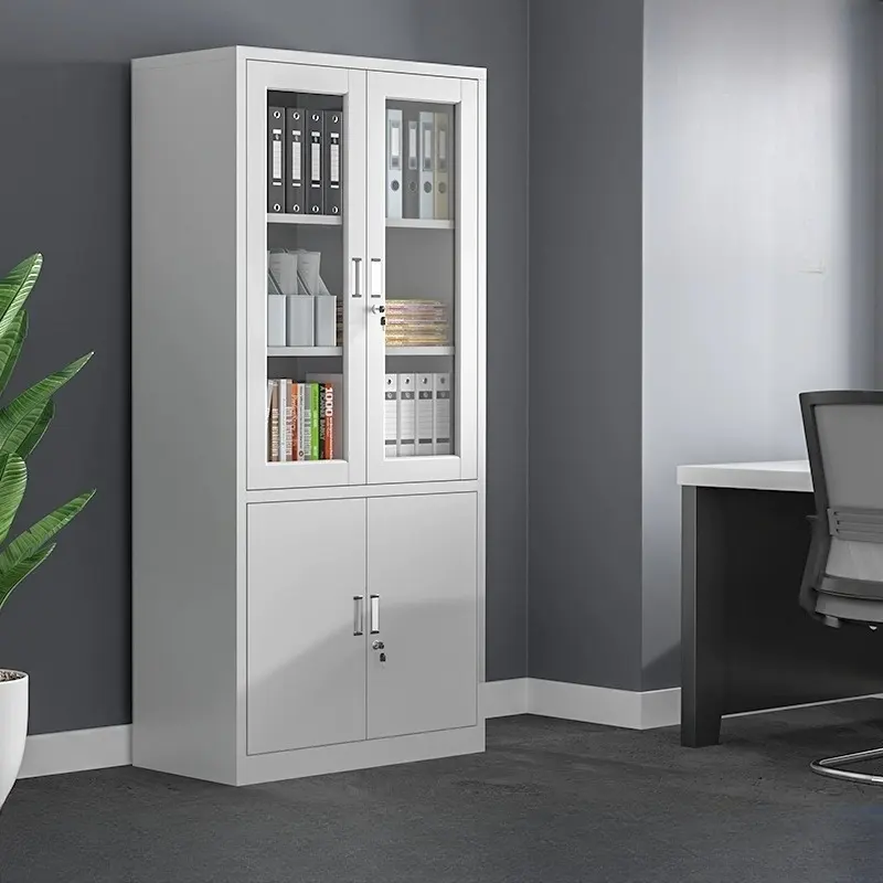 Narrow Edge Vertical 4 Door School Furniture Metal Storage Cabinets Lockable Safty Steel Cabinet