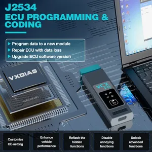 VXDIAG VCX FD 2 en 1 para GM, herramienta de escáner ODB2 para coche Ford con CAN FD DoIP, diagnóstico de todos los sistemas, codificación ECU, programación J2534 - Product Image 5
