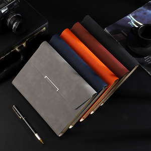High-End A5/B5 Three-Fold Business Hardcover <strong>Notebook</strong> 100 Sheets Leather Loose-leaf Office <strong>Notebook</strong> Gift Box Set for Business - Product Image 5