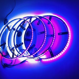 14 15.5 17 inç RGB tekerlek halka ışık kitleri Led araba ışıkları 4M teli uygulaması müzik modu ledli tekerlek jant ışık - Product Image 1
