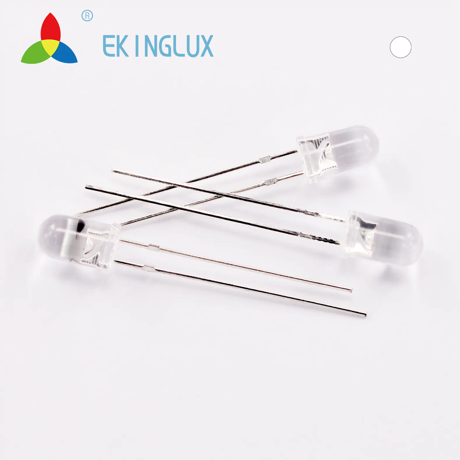 Ekinglux דרך חור לבן סגלגל 5mm led לבן led דיודה 5mm led לבן