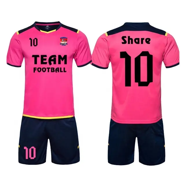 Alta qualidade conjunto completo personalizado fit futebol uniformes conjunto equipe sublimação futebol jersey