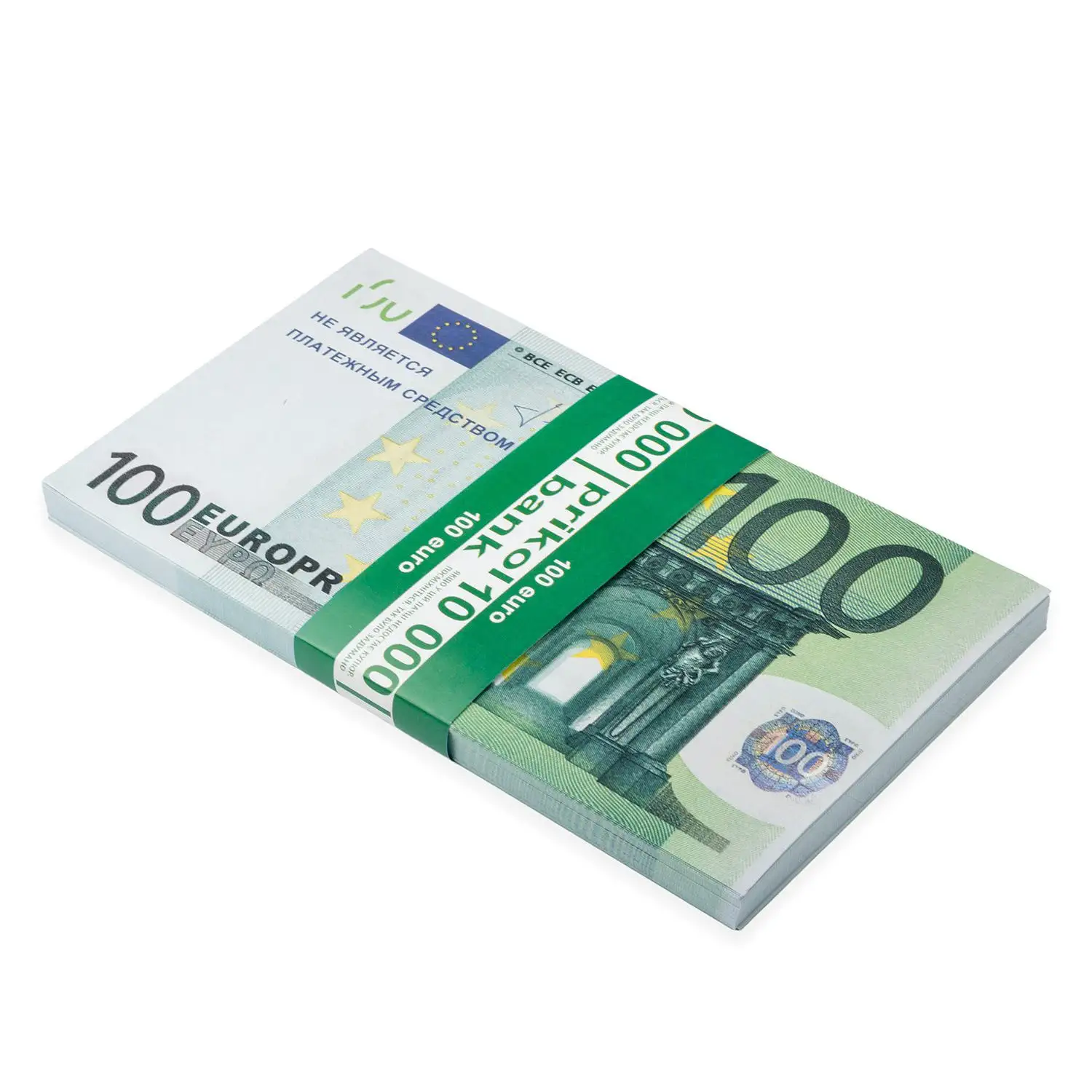 Patriotismo europeu Presentes 999 banhado a ouro 100 euro Notas de dinheiro para decoração