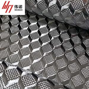 Низкая цена, высокое качество 3 К 240 г 3D узор Алмазный Узор углеродное волокно ткани для прочных и легких конструкций - Product Image 1