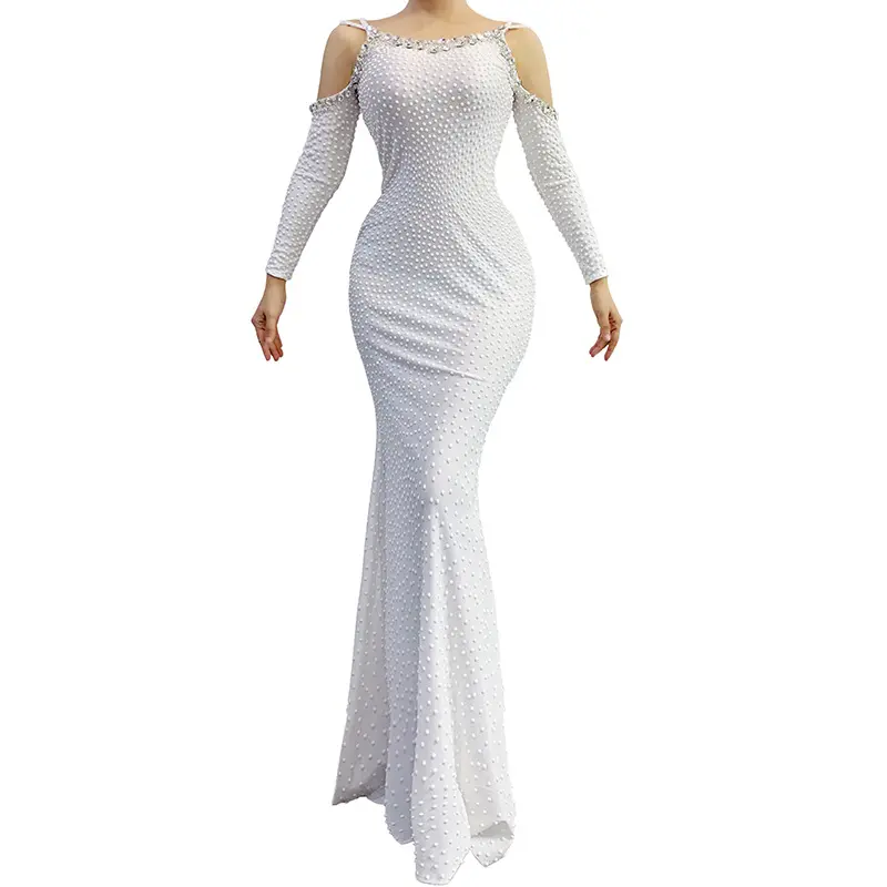 Vestido de noiva para festas de casamento feminino, vestido fino de cauda de peixe, estilo Hepburn, elegante, para noivas