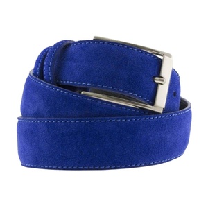 Hàng Thủ Công Ý Chất Lượng Hàng Đầu 3.5Cm/1,37in Da Lộn Màu Xanh Ngọc Bích Cho Nam Có Khóa Cài Thương Hiệu Nổi Tiếng Để Bán Buôn 6 Chiếc Trong Một Hộp - Product Image 1