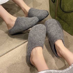 Pantoufles d'intérieur pour femmes Baotou de style japonais, pantoufles pour femmes haut de gamme en tissu de nylon, chaussures de plancher en bois, pantoufles silencieuses - Product Image 4