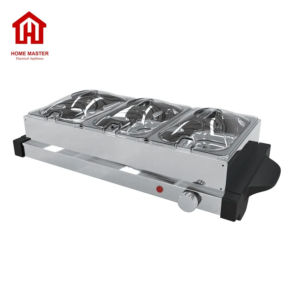 Vente en gros 140W Commercial Hotel Countertop Canteen Display Electric Keeper Food Warmer Tray And Buffet Server Food Warmer Set