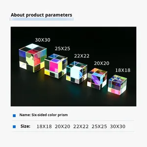Haoxuan sáu màu kết hợp lăng kính góc phải tùy chỉnh tách quang phổ siêu mịn đánh bóng kính nhiều màu - Product Image 2
