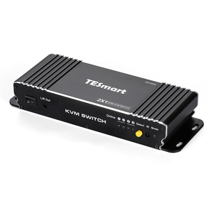 TESmart切换器KVM控制台经济高效的4k电视4k智能电视2端口USB，带音频和USB集线器USB HDMI KVM切换器 - Product Image 1