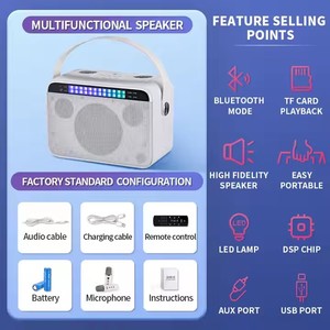 Vofull xách tay không dây karaoke Microphone Loa nhà KTV Microphone trẻ em không dây karaoke tạo tác hát loa - Product Image 2