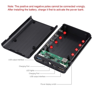 HAWEEL DIY 12000mAh Banco de energía Cargador QC de doble vía Entrada Micro USB de alta capacidad Salida USB doble Caja de batería de carcasa de calidad - Product Image 4