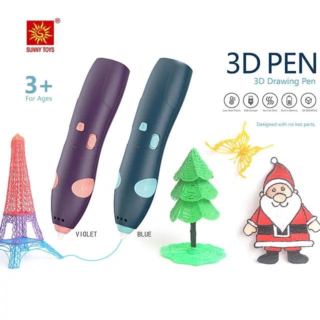 Mini stylo 3D portable, jouets éducatifs, pour enfant, avec USB, kit de cadeaux, jouets de dessin, stylo d'impression, vente en gros,
