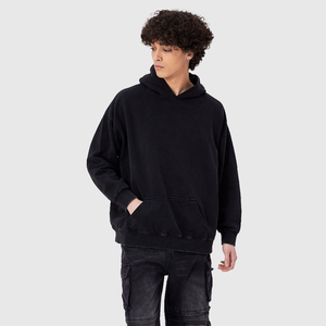 Bán Buôn Chất Lượng Cao 350G Heavyweight Rửa Quá Khổ Hoodies Lỏng Người Đàn Ông Của Tùy Chỉnh Áo Cổ Điển Axit Rửa Áo - Product Image 2