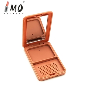 Contenitore per polvere compatto in plastica rettangolare nero OEM contenitore per ombretto vuoto - Product Image 5