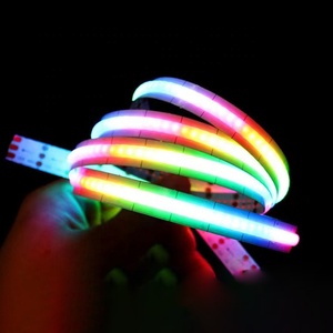 แถบไฟ LED ดิจิทัล RGB 24โวลต์ปรับสีตามโปรแกรมได้ DC12แสงสีในฝัน
