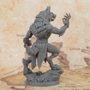 Customizable Fast Shipping Available Dungeons and Dragons Werewolf Miniatures Figurines for Various TTRPGs Plastic Style Mini - Product Image 5