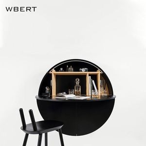 Estilo Italiano Pequena Mesa Pendurada para Quarto WBERT Mesa De Escrita De Madeira Computador com Rack De Armazenamento para Aprendizagem Doméstica