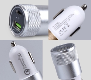 Original Super Quick Mobile Charging 38w Qc3.0 Usb Type c <strong>2</strong> <strong>in</strong> <strong>1</strong> Fast Usb <strong>2</strong> Port Car Cell Phone Charger - Product Image 6
