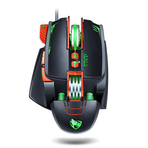 T-WOLF V9 cablato 8 tasti programmabili Mouse gioco E-sport Macro Rgb Mouse da gioco per Pc Mac Laptop