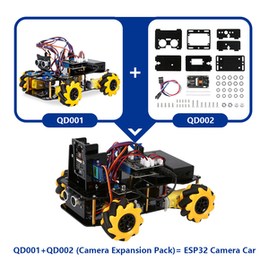 ACEBOTT ESP32 IoT WiFi Rueda Programable Evitación de obstáculos Seguimiento Codificación de arañazos Arrancador Robot inteligente Kit de coche para Arduino