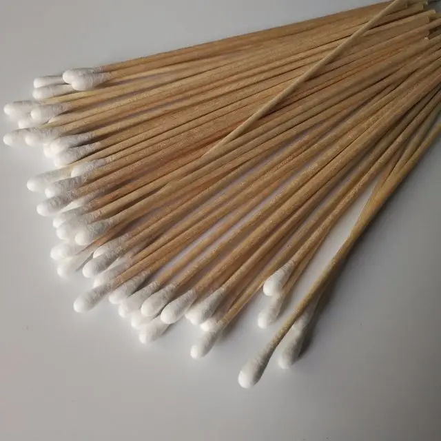 Coton-tige de nettoyage biodégradable Offre Spéciale avec manche en bois et plastique, pistolet q-tip en bambou