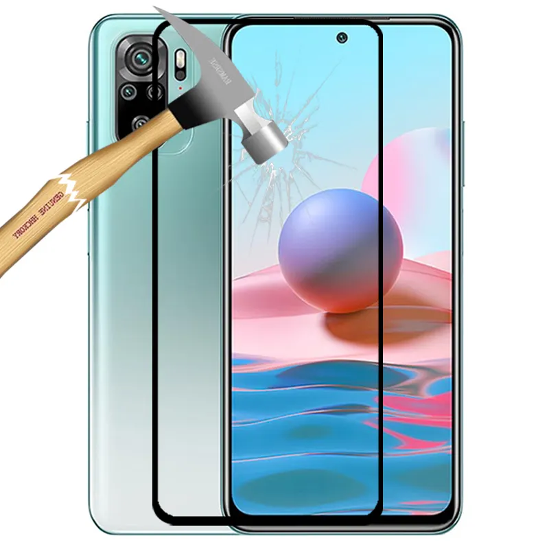 Pelindung Layar Tempered Glass Anti-sidik Jari Terbaru Harga Grosir untuk Xiaomi Redmi Note 10 Gorilla Glass