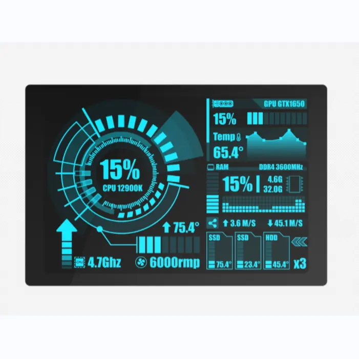 Boa dissipação de calor ips lcd tela colorida, linux, 3.5 polegada, módulo lcd totalmente adequado, efeito preto sc01 plus 16mb, monitor de tela sensível ao toque