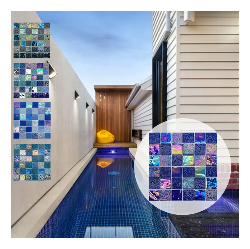 Piastrelle per piscine in mosaico di cristallo elettrico di nuovo design