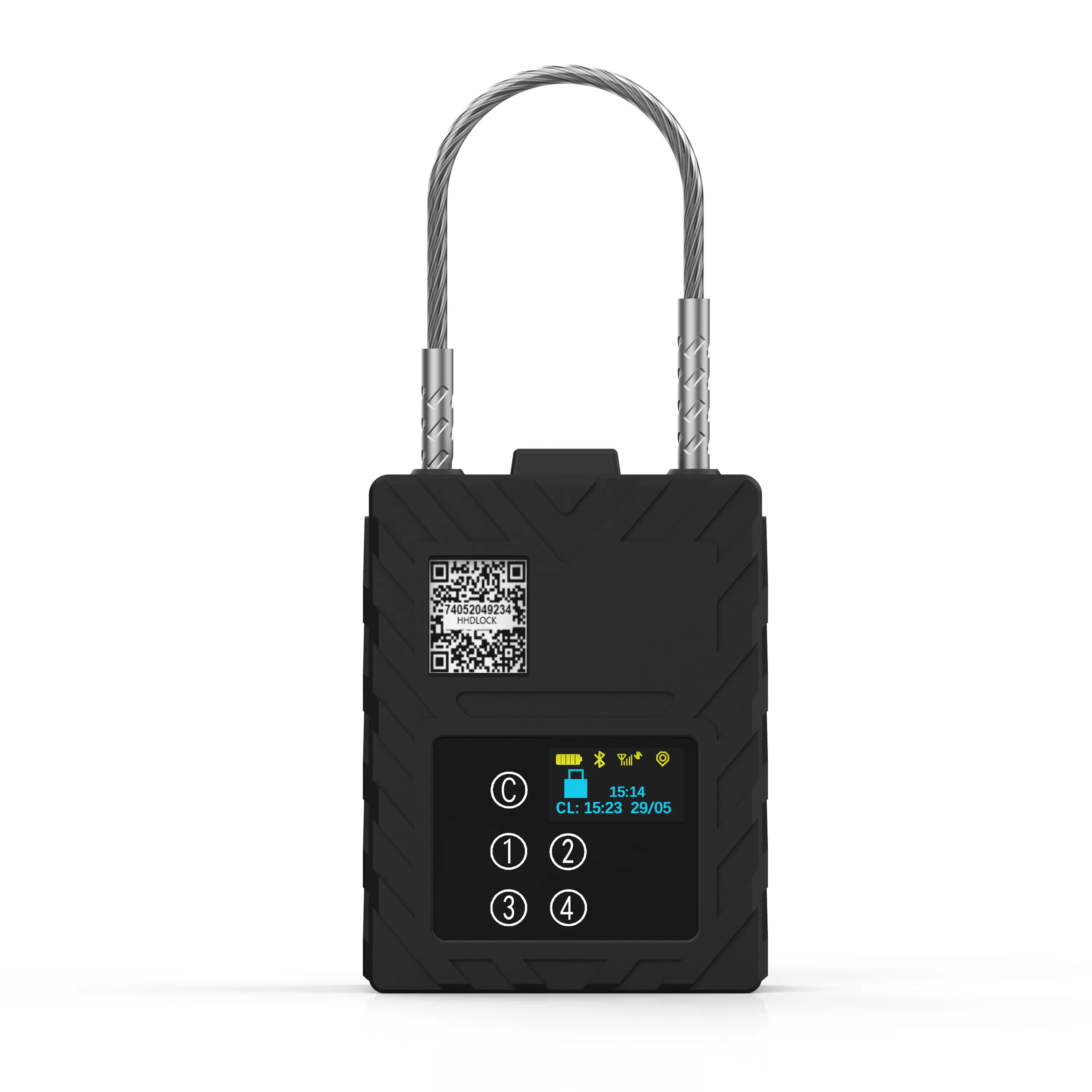 Smart GPS Hight Cadeado De Segurança Para Porta Controle Remoto Container Door Lock Para Portões De Segurança Cercas