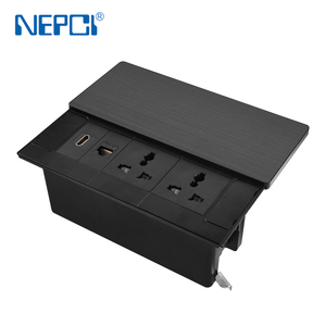 Venta caliente cubierta deslizante enchufe de escritorio con carga rápida salida USB tipo de pintura enchufe Universal montado al ras 250V 10A - Product Image 1