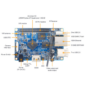 Orange Pi PC Plus 1GB DDR3 SDRAM 8GB eMMC Flash H3 Quad-core Mali400MP2 rete integrata WiFi Open-source Computer a scheda singola - Product Image 5