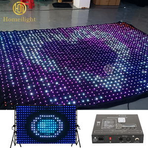 Homei Design <strong>RGB</strong> 3in1 <strong>LED</strong> Video Curtain P18cm DMX Curtain Wall <strong>LED</strong> Curtain Backdrop for Night Club DJ Disco Event - Product Image 5