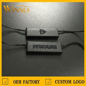 Cheap Custom logo Name Fashion Design Garment Black <strong>Round</strong> Plastic Ticket Swing Tag <strong>String</strong> Hangtag <strong>Loop</strong> <strong>hang</strong> Tag Lock - Product Image 3