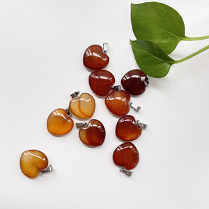 20mm karışık şifa çakra doğal taş kolye kristal yeşim Charms kalp şekilli taş kolye takı yapımı için - Product Image 3