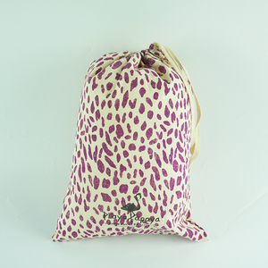 Mochila con cordón de lona de algodón blanco personalizada, bolsa de regalo de yute y lino con material de PP personalizado con logotipo - Product Image 2