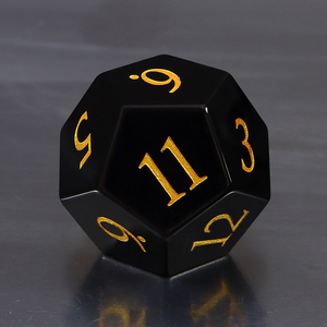 Chúng tôi kho xúc xắc bàn trò chơi 7pcs đá DND xúc xắc ngục tối và rồng phụ kiện DND Đen D6 D20 Obsidian xúc xắc Bộ RPG - Product Image 3