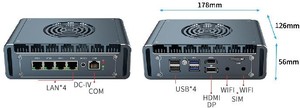Nuevo diseño Mini PC sin ventilador Intel J4125 con 4 núcleos 4 hilos DDR4 Firewall Mini computadora disponible en AU US CN EU Plugs - Product Image 4