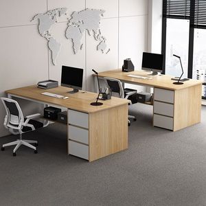 Modern Home Office Luxury <strong>Computer</strong> Desks Study <strong>Table</strong> Office Desks Wood <strong>Three</strong> Draws Wooden <strong>Computer</strong> Desk - Product Image 2