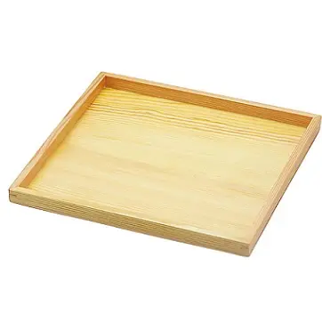 Plato con diseño de piedra de comida japonesa, para restaurantes y hoteles, se busca distribuidor, Plato cuadrado de madera