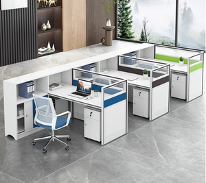 Kunden spezifische gewerbliche Möbel Bildschirm Schreibtisch Büro Partition Workstation Personal 4/6 Sitze Personal Büro Computer Tisch - Product Image 6