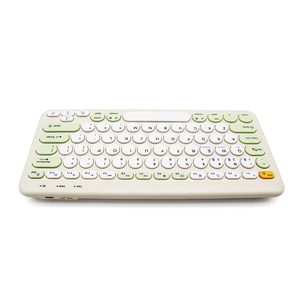 Mini teclado 80 teclas Interruptor de tijera Tecla redonda 2,4G BT Modos duales Teclado inalámbrico Teclado recargable Portátil