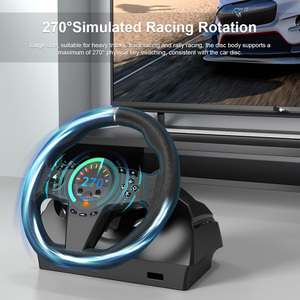 Yüksek kaliteli titreşim üç pedallar dönen yarış direksiyon tekerlekler PS3 PS4 PS3 one & serisi anahtar PC için Set - Product Image 3