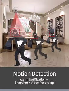 Sunisee-Cámara de seguridad inteligente para interiores, 2K, 360 grados, doble banda, wifi, función de inclinación, CMOS para monitoreo de mascotas, seguridad del hogar - Product Image 3