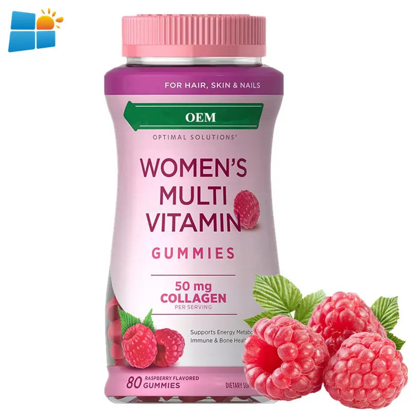 Oem/Odm/Obm Suikervrij Multivitamine Supplement Dagelijks Multi-Vitamine Gummy Voor Vrouwen Met Vitamine C Zink Voor Immuunboost Gummies