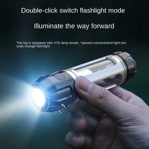 Многофункциональная 2-в-1 USB-зарядка Type-C ABS корпус СВЕТОДИОДНАЯ Лампа для кемпинга фонарик с затемнением для атмосферного освещения палатки