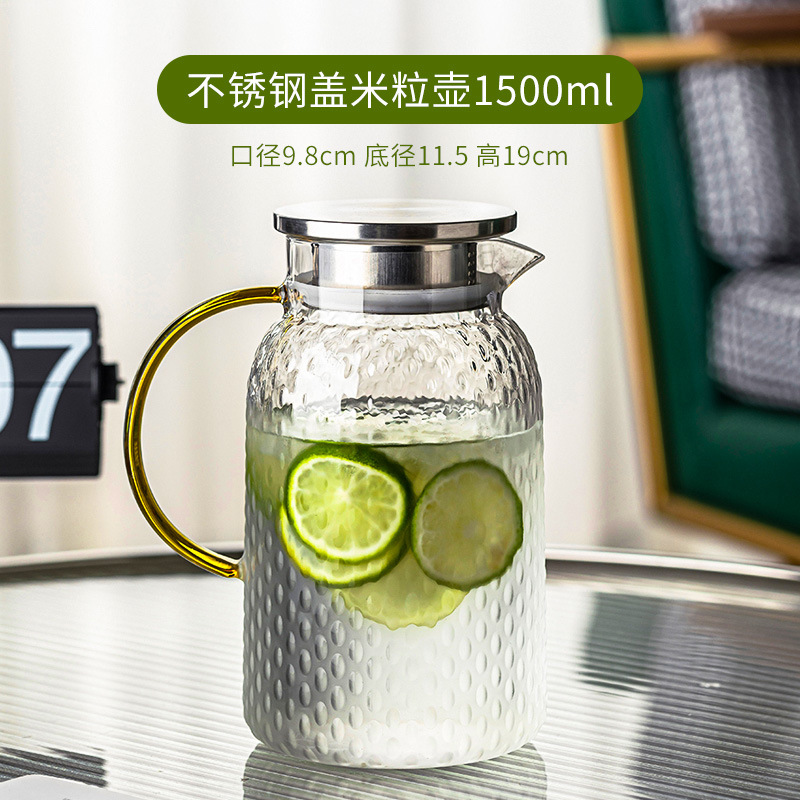 Récipient à riz en acier inoxydable avec couvercle - 1500 ml