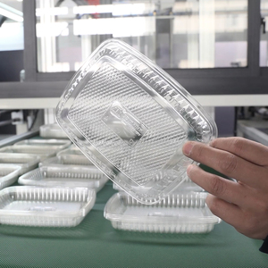 Máquina de fabricación de contenedores de caja de concha biodegradable de tres estaciones completamente automática - Product Image 2