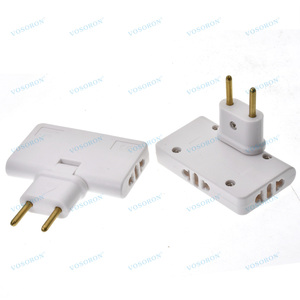 Enchufe giratorio de 180 grados Convertidor de enchufe de la UE 3 en 1 Enchufe de extensión de la UE de viaje Enchufes adaptadores de salida inalámbricos delgados de enchufe múltiple - Product Image 3